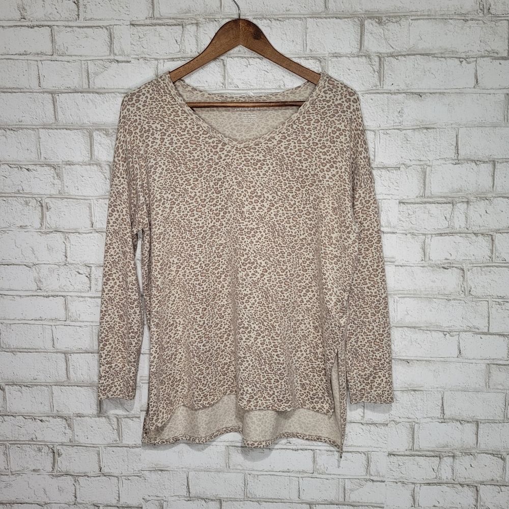 AEO lepoard print soft lightweight sweater top